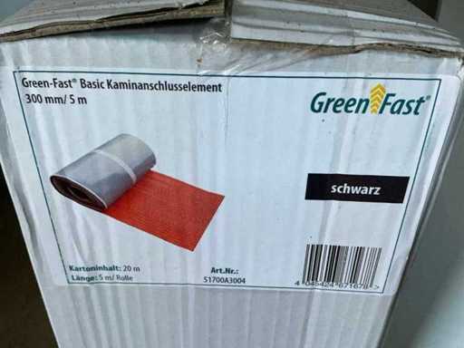 GreenFast 30mm/5m Zwarte Schoorsteenaansluiting