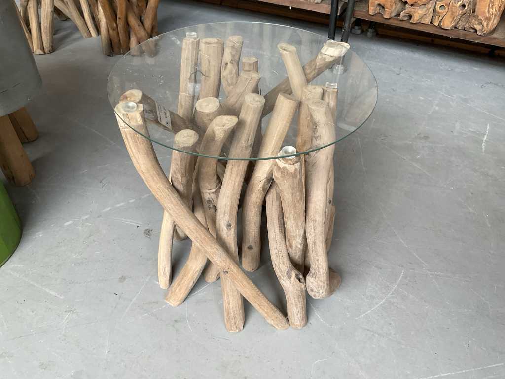 Table d’appoint en bois de chauffage (7x)