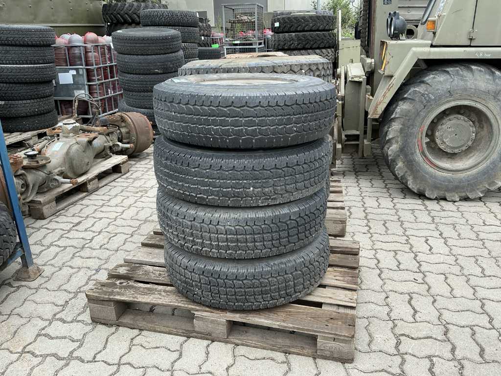 General Grabber 235/85 R16 C Buitenband met velgen voor Pinzgauer (4x)