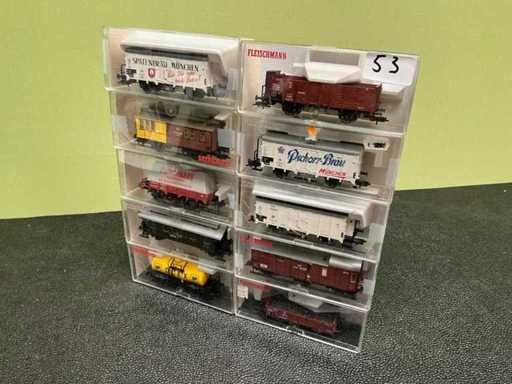 Fleischmann 5202 / 5810 / 5347 / 5348 / 5862 / 5421 / 5569 / 5825 / 5767 / 5350 Vagone modello (10x)