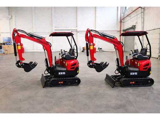 (x4) FREUTEK EKN0015 schwerer Diesel-Minibagger mit 8,6 kW