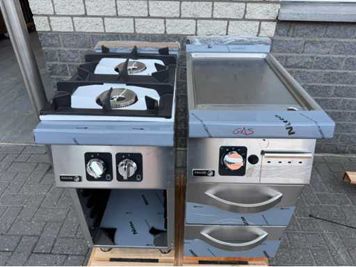 Fagor ongebruikt - Fornuis + bakpplaat - Bak- en grillapparaat