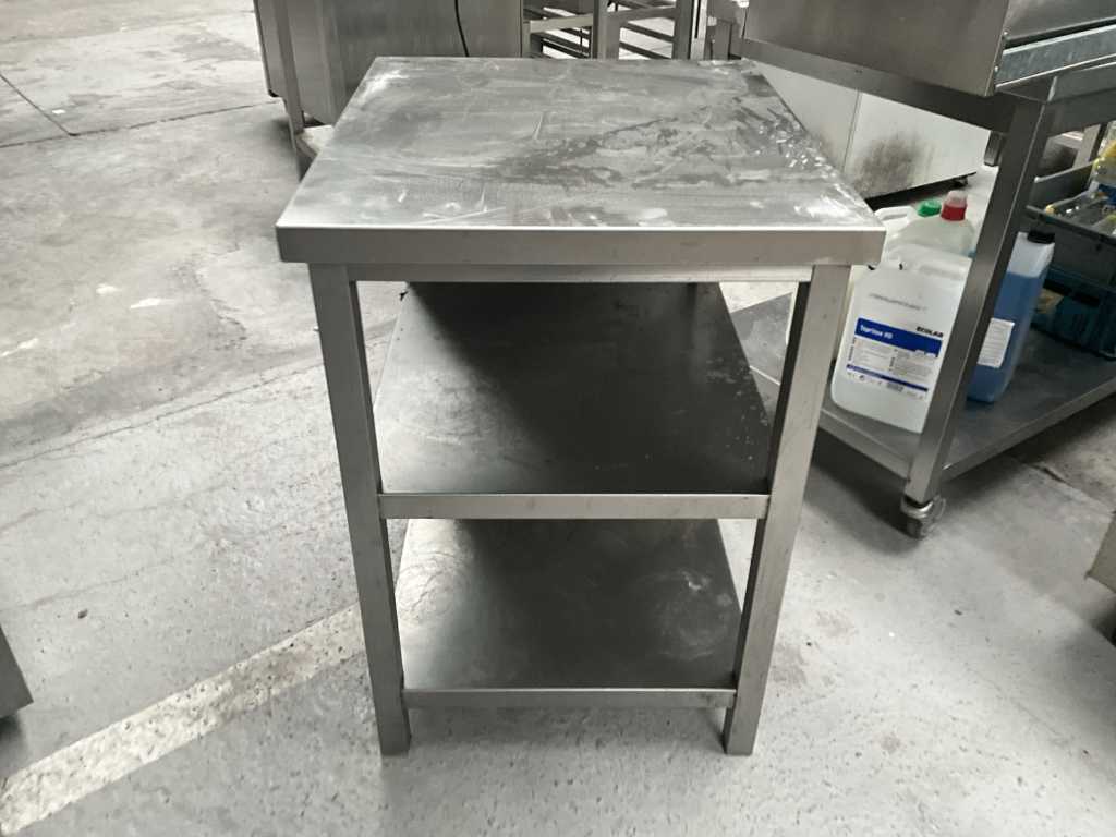 Stainless steel work table from approx. 160 x 70 x 90 cm high