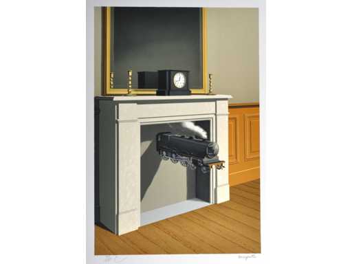 René Magritte - La durée poignardée - lithograph