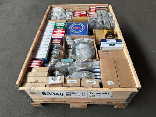 NSK, NTN, Torrington, IKO, Koyo, akn, SNR, Steyr und Hoffmann – Charge verschiedener Lager 216KG