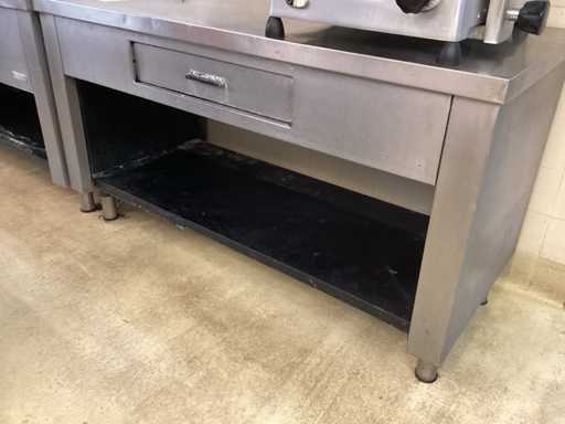 ZANUSSI stainless steel table with drawer