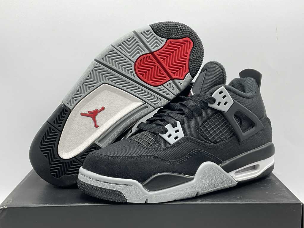 Nike Air Jordan 4 Retro SE Black Canvas Sneakers 36