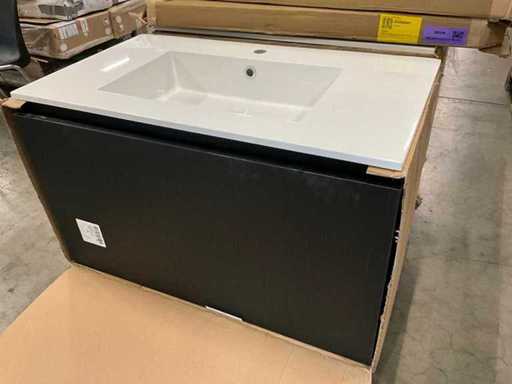 Kivu Badkamerkast met wastafelblad en spiegel (2x)