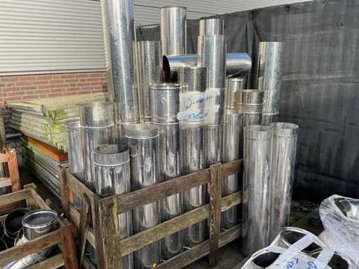 Rura kominowa ze stali nierdzewnej o powierzchni około 30 m1