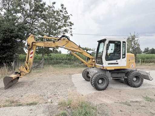 Liebherr A 308 Mobilbagger | 7.200 h | Allradlenkung | Schwenkräumer & Greifer | 2. Hand