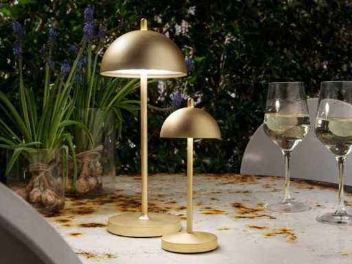 4 lampes rechargeables Intec Party en or