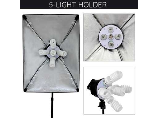 Kituri profesionale de iluminat pentru studio – 10 seturi complete ?i inclusiv l?mpi spiralate de 50x 65W