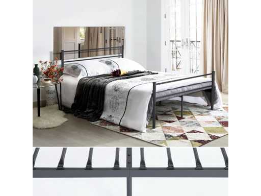 Twin bed 140 x 190 cm - black 