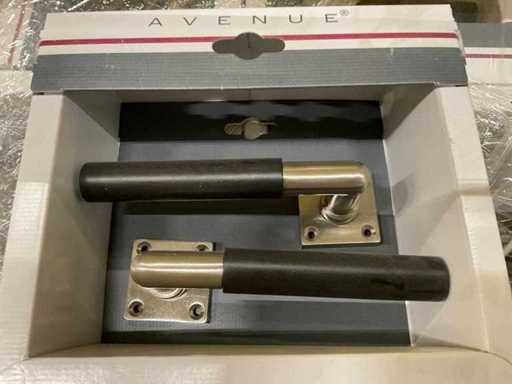 Ensembles de poignées de porte à rosette 4 côtés Artdeco (192x)