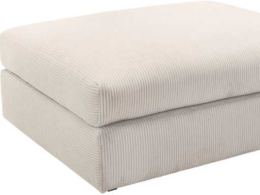 Pouf - beige stof met koord