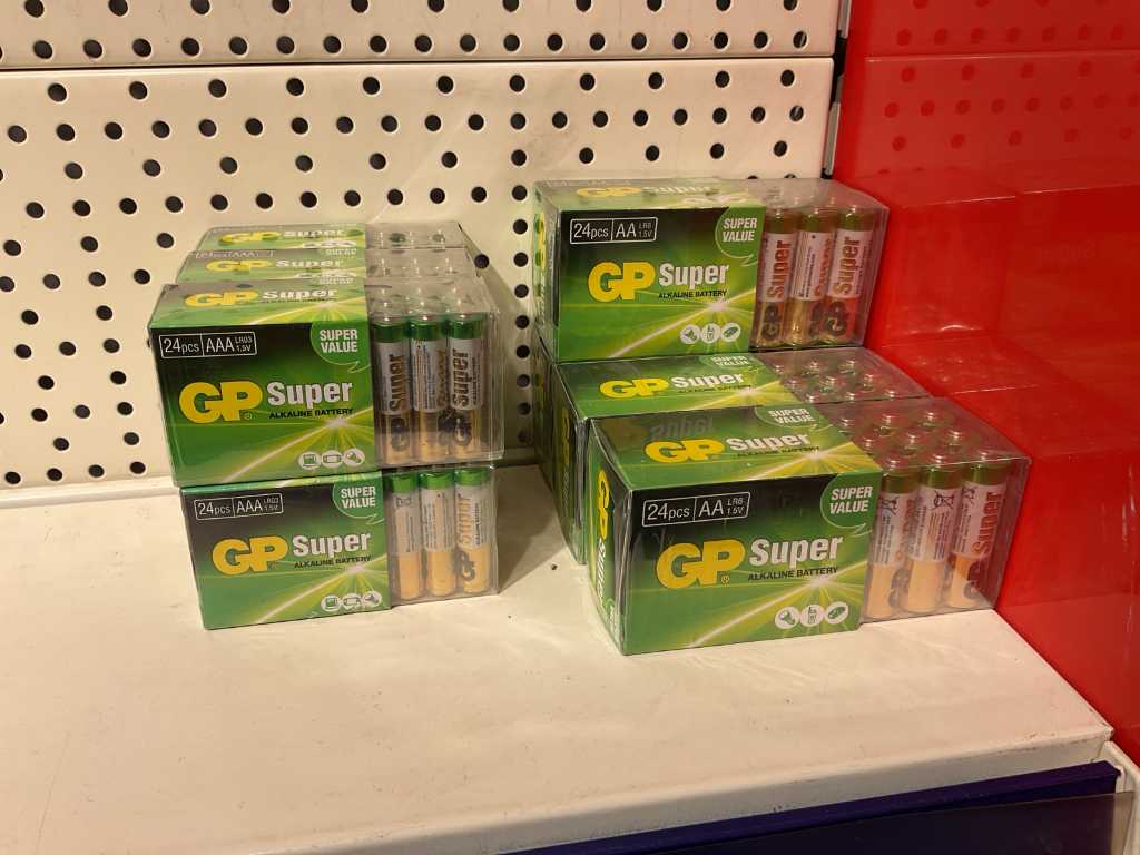 GP Super Partij AA en AAA batterijen, 10 verpakkingen
