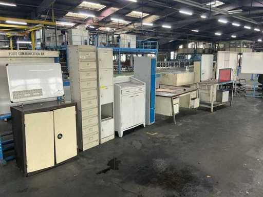 Various workshop furniture (7x)