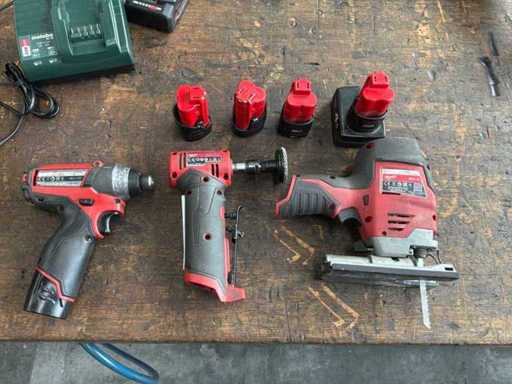 MILWAUKEE - 12 V - Lot 12 V Draadloze Handheld Machines