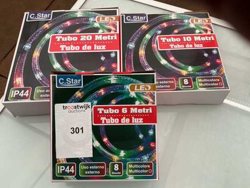 C.Star. Schutzart IP44. Weihnachten LED-Beleuchtung. (3-fach)