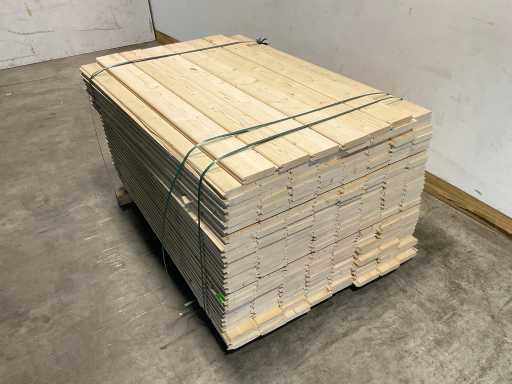 Fichten-Blockhausprofil Nut und Feder 149x14,5x2,8 cm (125x)
