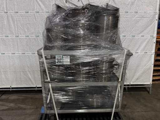 Potten en pannen op karretje