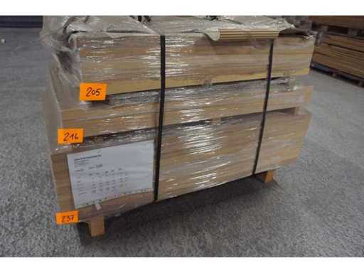 3x trepte de scări din stejar masiv 33mm