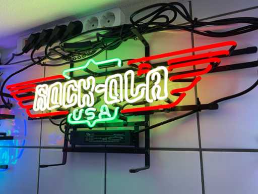 Decorazione al neon in vetro Rock-Ola