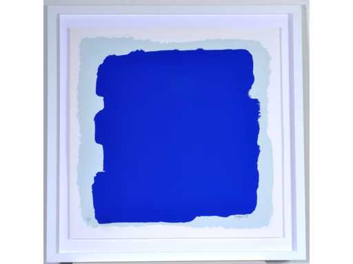 Bram Bogart - grande sérigraphie couleur - encadrée