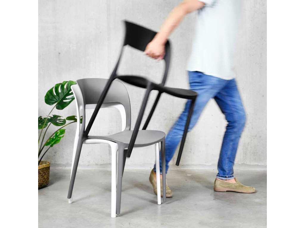 5 x Stacking chair black