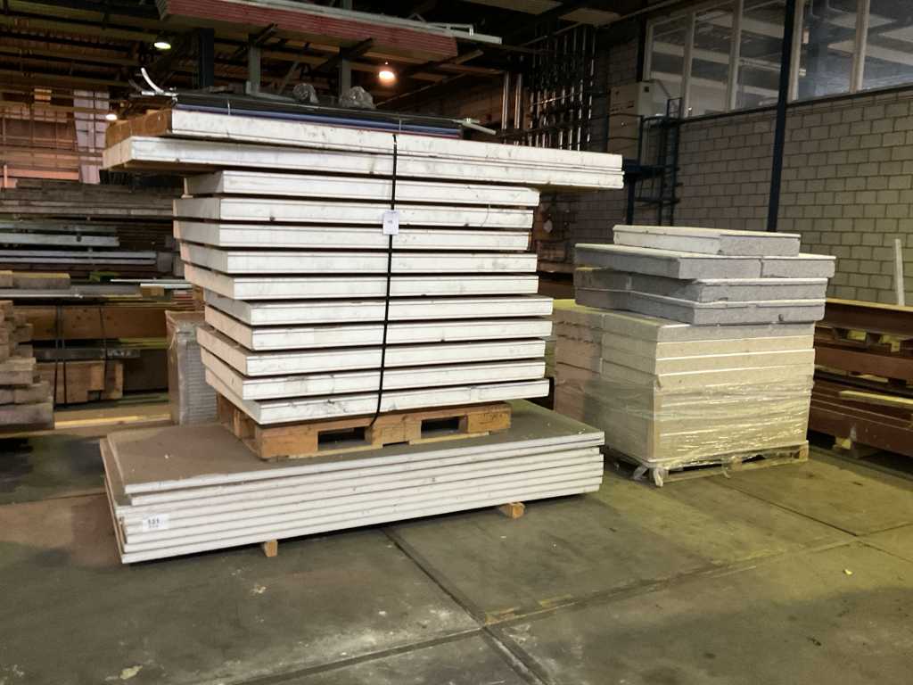 Batch of various insulation panels