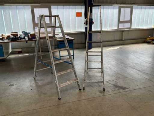 Aluminium trapladder (2x)