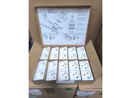 Prize 2P+T - 2 stații 45x90 - conducte albe - Levier scurt (10x)