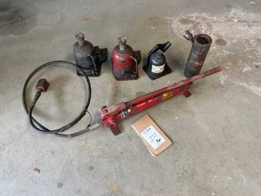 Hydraulisches Pressset und Flaschenheber (5x)