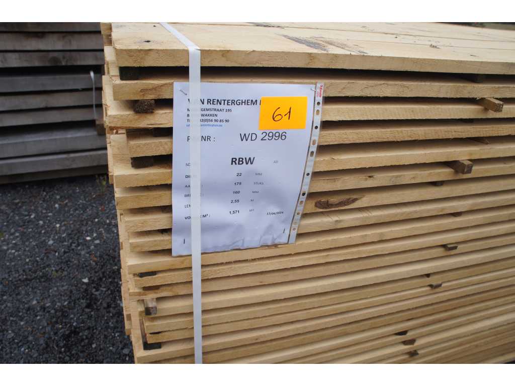 1,57 m³ Planches de chêne