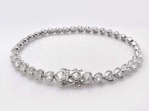 18 KT witgouden armband met 4,84 cts natuurlijke diamant