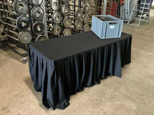 Slimline plissierter BBQ-Buffettischrock (4x)