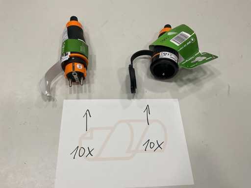 10 zestawów po 2 wtyczki