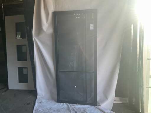 Porte intérieure aspect acier noir 88x196cm