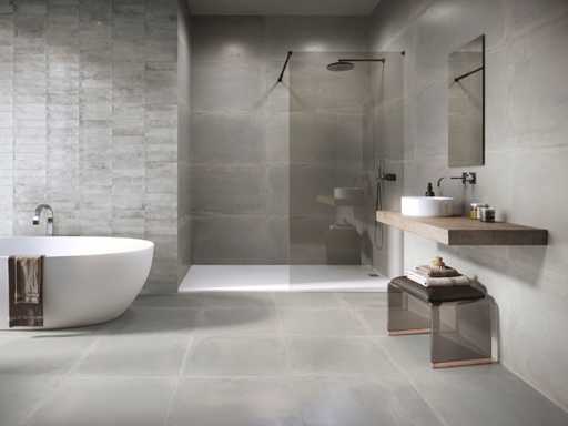 Płytki ścienne 48m2 Industrial Silver błyszczący 7,5x30cm