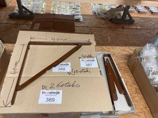 40 de suporturi pliabile pentru mese sau rafturi