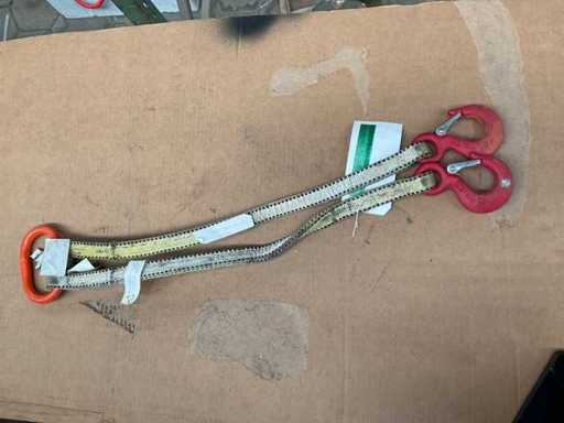 2 Leg web nylon bridle sling with hook