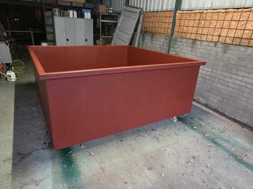 Vassoio impermeabile in acciaio 2,5x2,5m