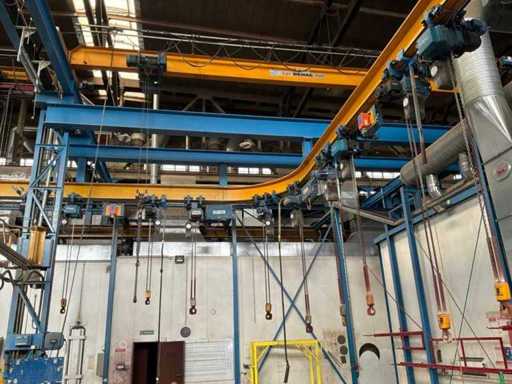 1990 DEMAG 3.2 T0 VERRICELLO A FUNE METALLICA EKPLV 168 Gru aerea