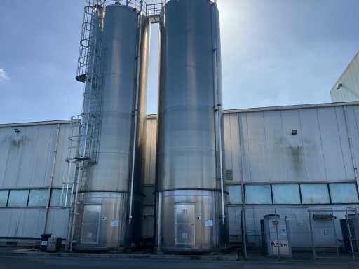 2 silos de 150 tonnes avec refroidisseur FRIGEL et sécheur MUNTERS