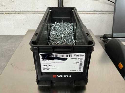 Würth 5,51 kg Zylindrische Schraube M6x25 in stapelbarer Box