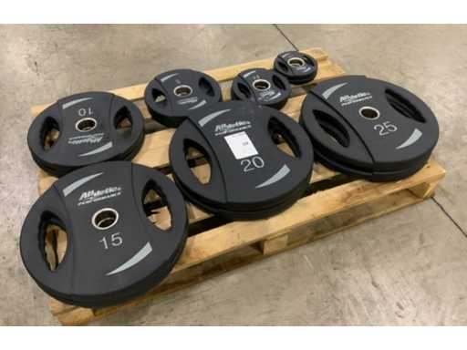 Discuri PU Athletic Performance noi, 2x25; 2x15; 2x10; 2x5; 2x2,5; 2x1,25kg Central