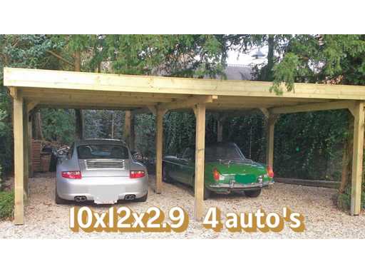 Abri de voiture pour 4 voitures 10x12x2,9 - Abri de voiture