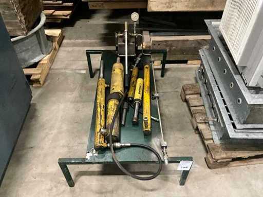 Enerpac Manual Hydraulic Test Press Setup