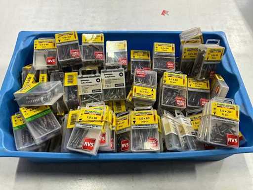 Rotadrill & Gamma Assorti diverse schroeven RVS en verzinkt (100x)