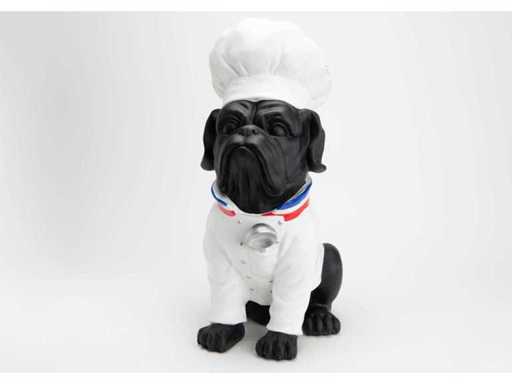 Korb - Other home accessories - Figures Dog Bulldog Cook (63 cm) + Dog Bulldog Soccer Player (29 cm)